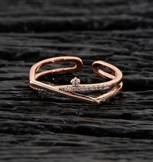 Twist Rose Gold - Ring ,Stylish Affordable Jewelry by The Leather Jewel