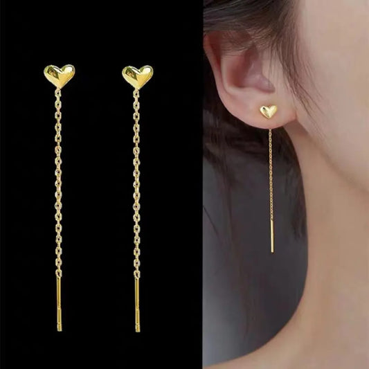 Vintage Heart Threader - Earring