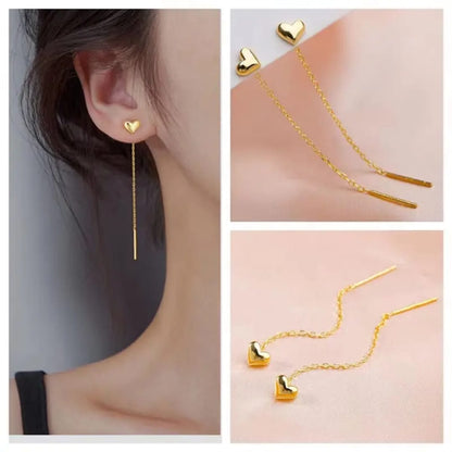 Vintage Heart Threader - Earring
