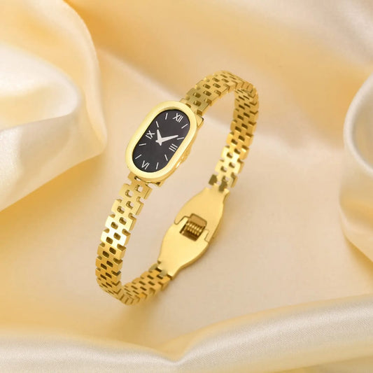Watch Texture Gold Plated Handcuff